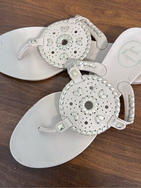 Jack Rogers Jelly Flat Sandals Nude Size 8
